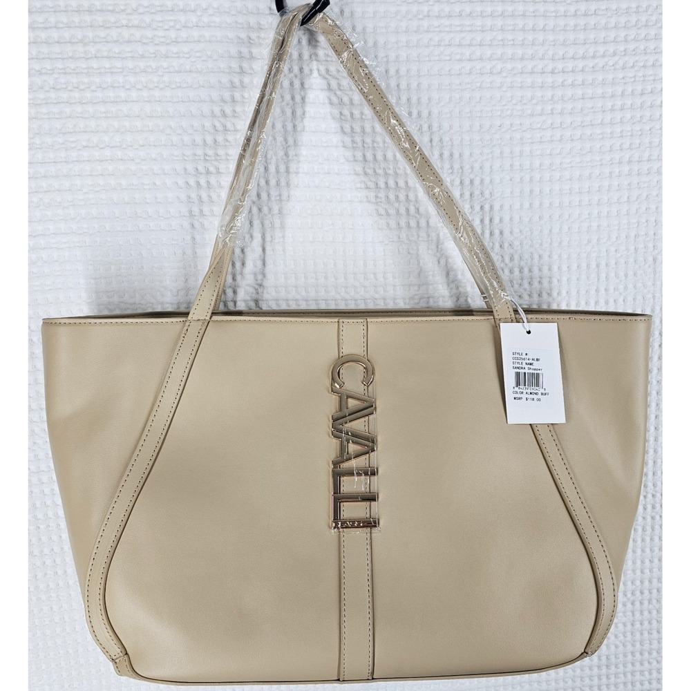 Cavalli Class Tote Bag Beige Satchel Handbag NWT MSRP $118
